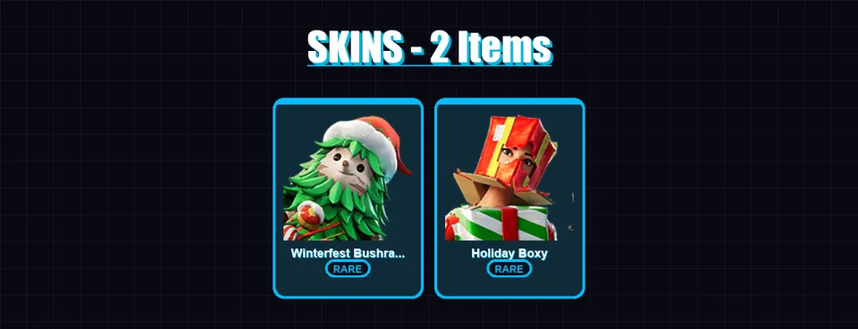 [PC/XBOX/PSN] | Winterfest Bushranger | Holiday Boxy | 2 skin | 3 pickaxe | 2 emote | 5 glider | Lv32 — main preview