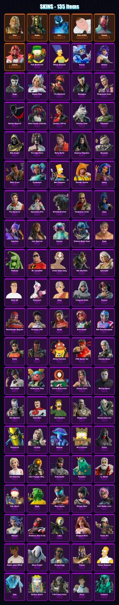 [PC/PSN] | Zeus | Hades | Zero | Peter Griffin | Flytrap | 135 skin | 153 pickaxe | 104 emote | 86 glider | Lv1468