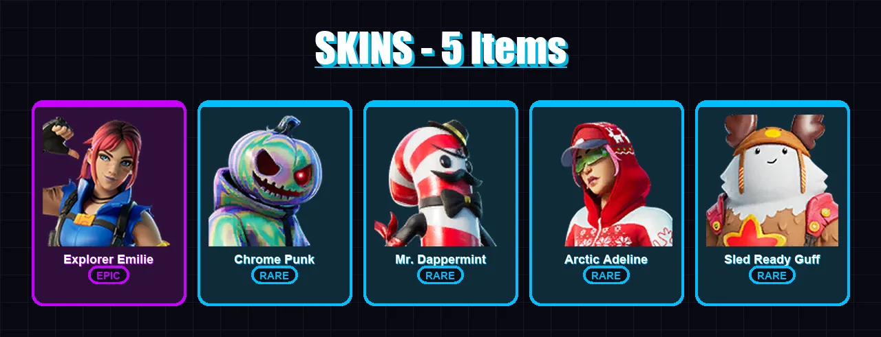 [SWITCH/XBOX/PSN/PC] | Explorer Emilie | Chrome Punk | Mr. Dappermint | 5 skin | Lv627