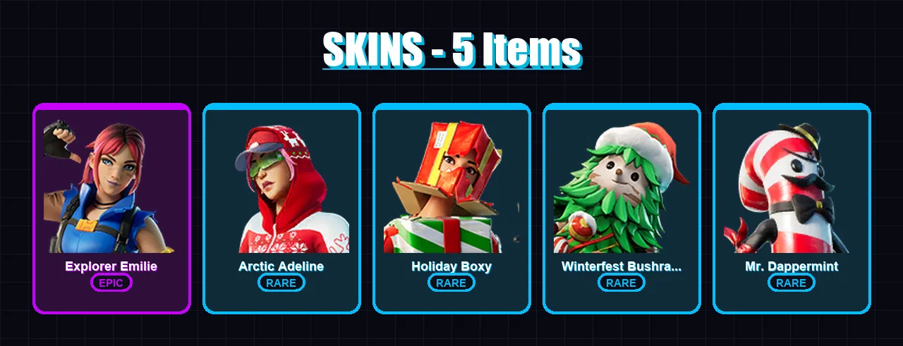 [PC/XBOX/PSN] | Explorer Emilie | Arctic Adeline | Holiday Boxy | 5 skin | Lv84