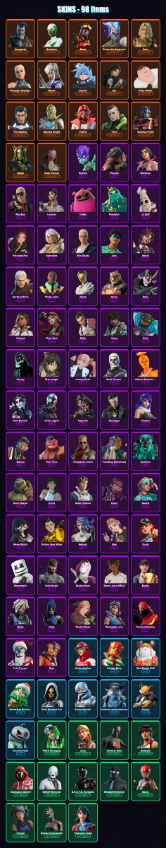[PC/XBOX/PSN] | Omegarok | Backlash | Blaze | Renzo the Destroyer | Zeus | 98 skin | 95 pickaxe | 90 emote | 79 glider | Lv1452