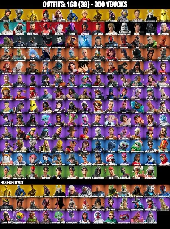 168 Skins The Reaper — Fortnite account