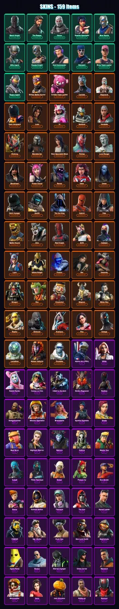 [PC/XBOX/PSN] | Renegade Raider (OG) | OG Skull Trooper | Black Knight | The Reaper | Havoc | 161 skin | 104 pickaxe | 102 emote | 88 glider | Lv644