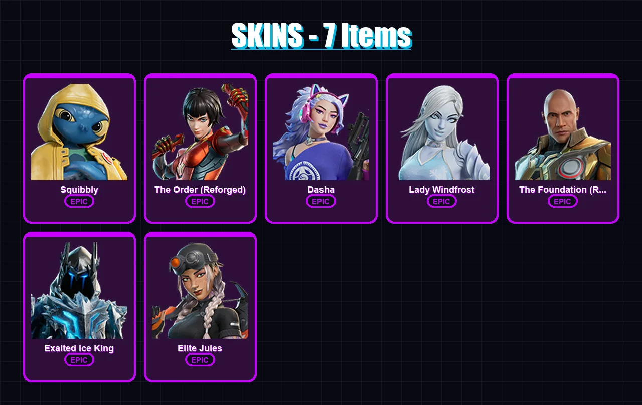 [PS4/PS5/XBOX/PC] | Squibbly | The Order (Reforged) | Dasha | 7 skin | Lv88