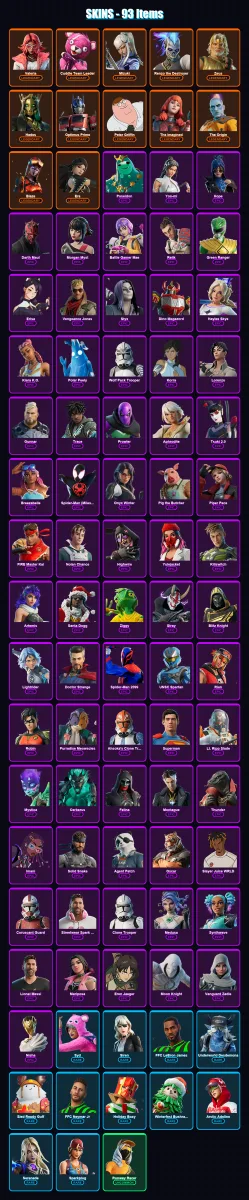 [SWITCH/XBOX/PSN/PC] | Valeria | Cuddle Team Leader | Mizuki | Renzo the Destroyer | Zeus | 93 skin | 166 pickaxe | 102 emote | 123 glider | Lv2343