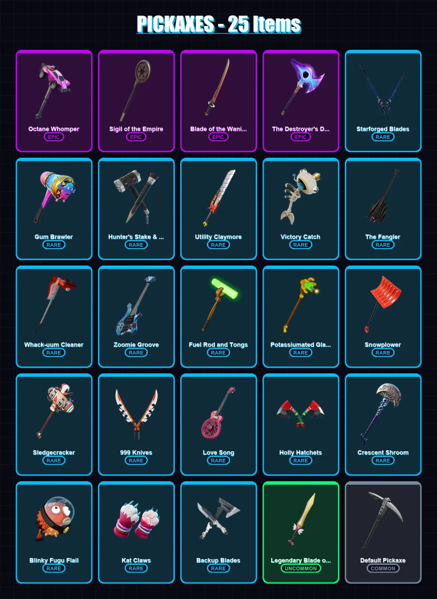 [PC/XBOX/PSN] | Polar Peely | Springfielder Peely | Blinky Fishstick | 13 skin | Lv190