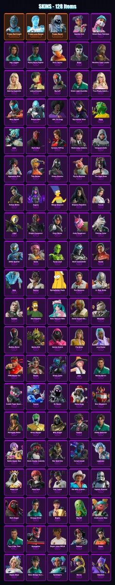 [PC/XBOX/PSN] | Frozen Red Knight | Frozen Love Ranger | Frozen Raven | 128 skin | Lv781