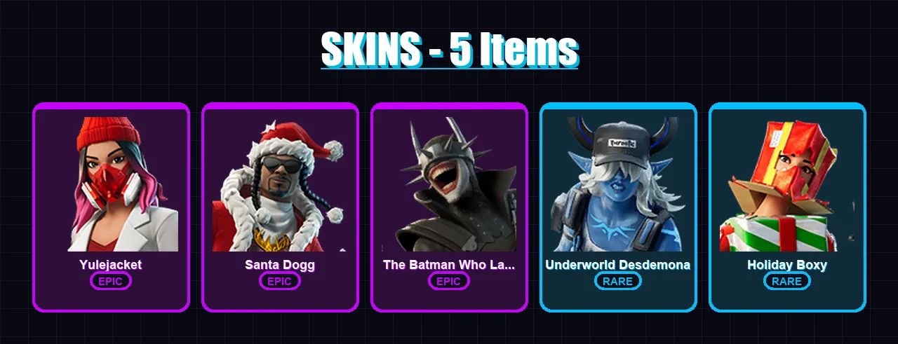 [SWITCH/XBOX/PSN/PC] | Yulejacket | Santa Dogg | The Batman Who Laughs | 5 skin | Lv269