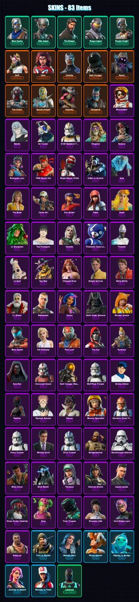 [PC/PSN] | Blue Squire | Elite Agent | The Reaper | Rogue Agent | Royale Knight | 83 skin | 92 pickaxe | 79 emote | 73 glider | Lv896
