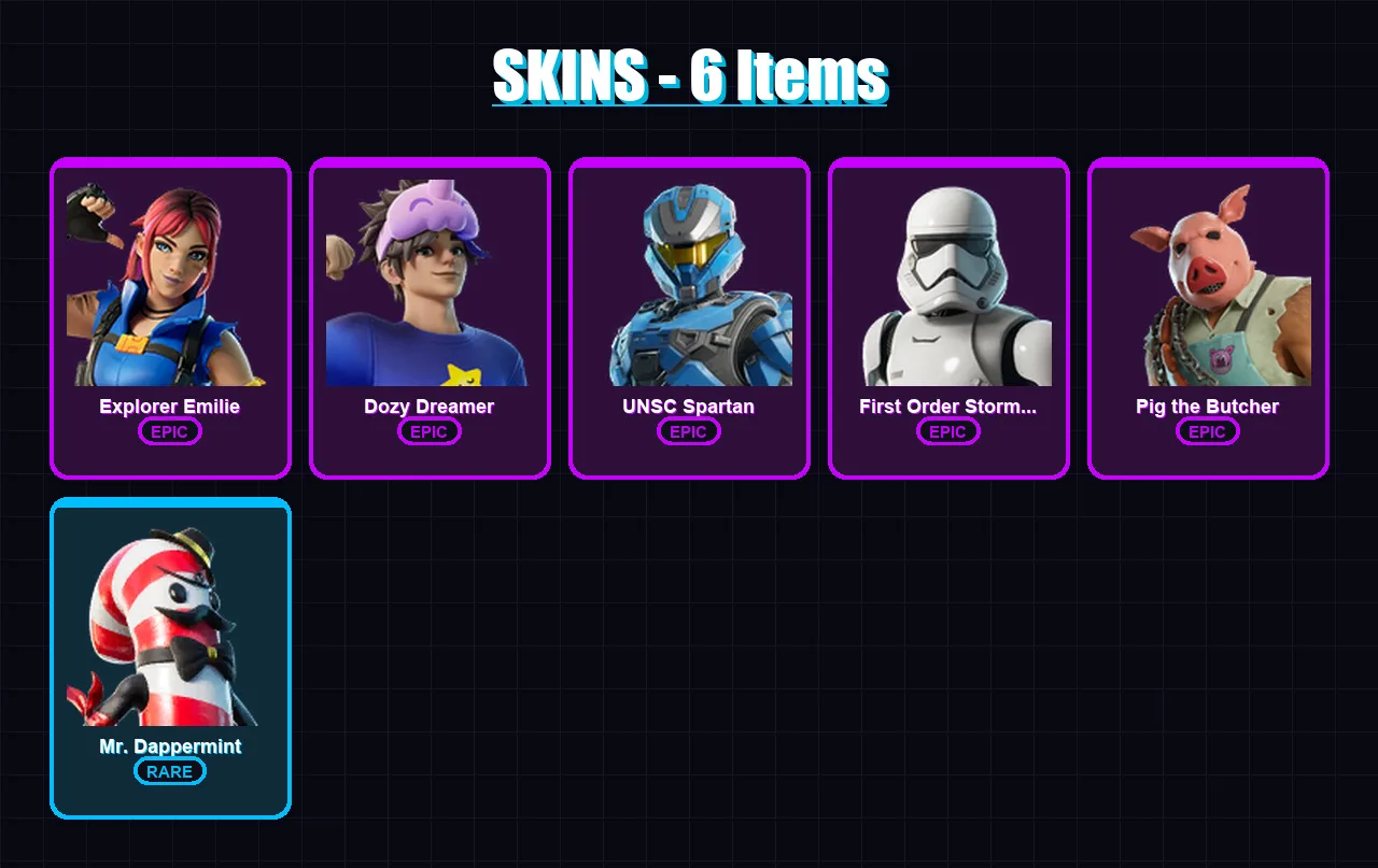 [PC/XBOX/PSN] | Explorer Emilie | Dozy Dreamer | UNSC Spartan | 6 skin | Lv115