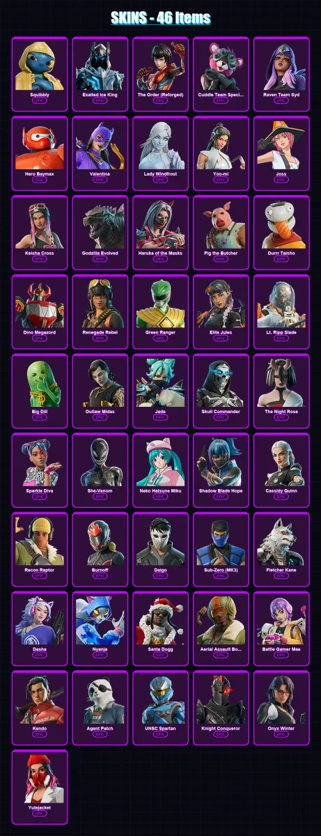 [PC/XBOX/PSN] | Squibbly | Exalted Ice King | The Order (Reforged) | 46 skin | Lv593