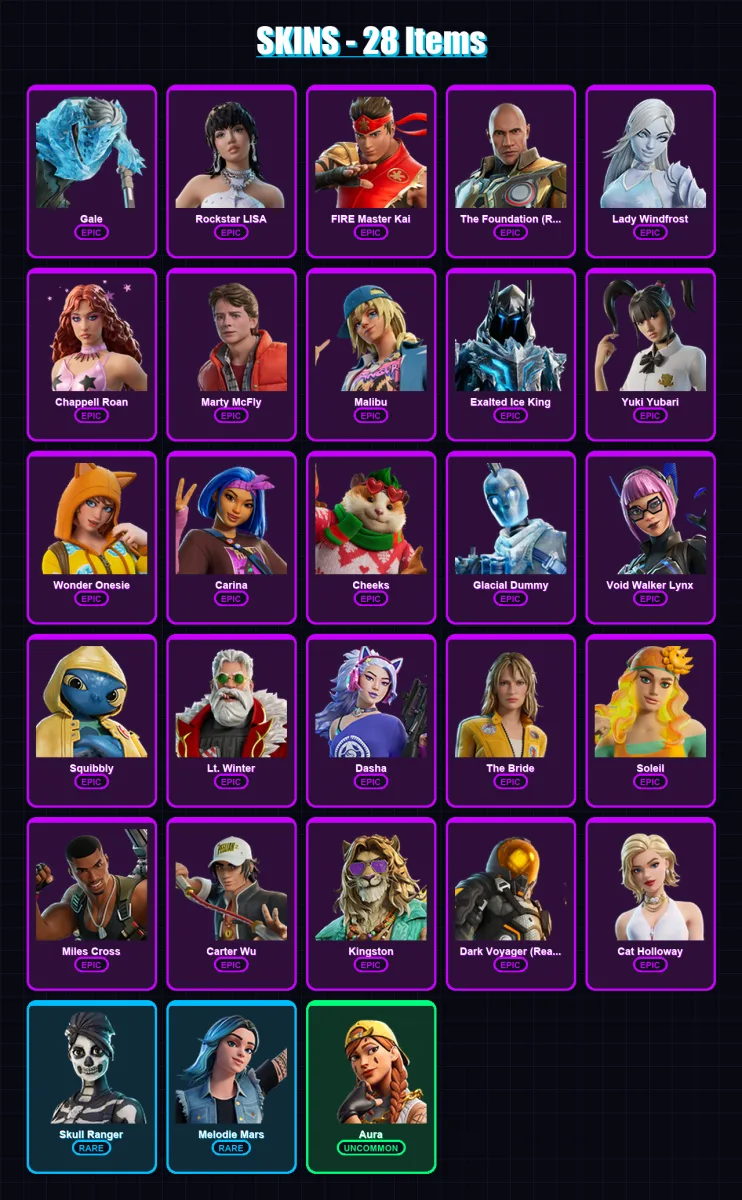 [PC/XBOX/PSN] | Gale | Rockstar LISA | FIRE Master Kai | 28 skin | Lv793