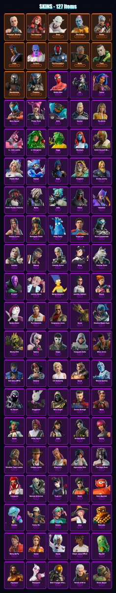 [PC/XBOX/PSN] | Paradigm (Reality-659) | The Imagined | Snap | The Origin | Ronin | 127 skin | 172 pickaxe | 120 emote | 151 glider | Lv2060 — Fortnite account