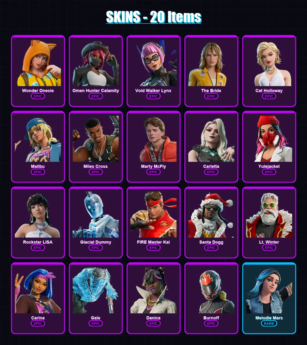 [PS4/PS5/XBOX/PC] | Wonder Onesie | Omen Hunter Calamity | Void Walker Lynx | 20 skin | Lv70