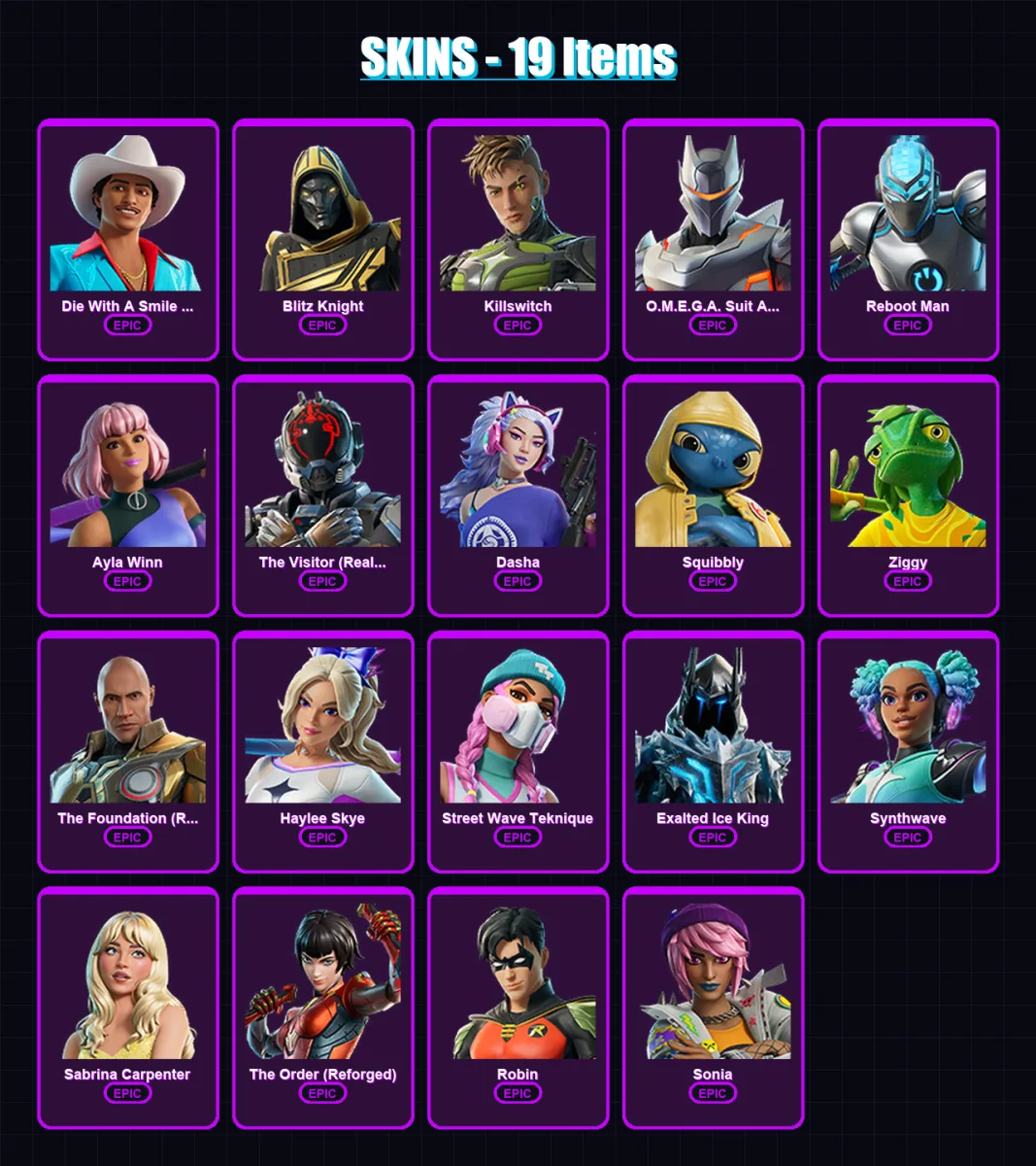 [PC/PSN] | Die With A Smile Bruno | Blitz Knight | Killswitch | 19 skin | Lv226