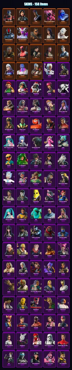 [PC/XBOX/PSN] | Optimus Prime | Sorana | Fade | Mecha Cuddle Master | Fusion | 158 skin | 169 pickaxe | 148 emote | 146 glider | Lv1973