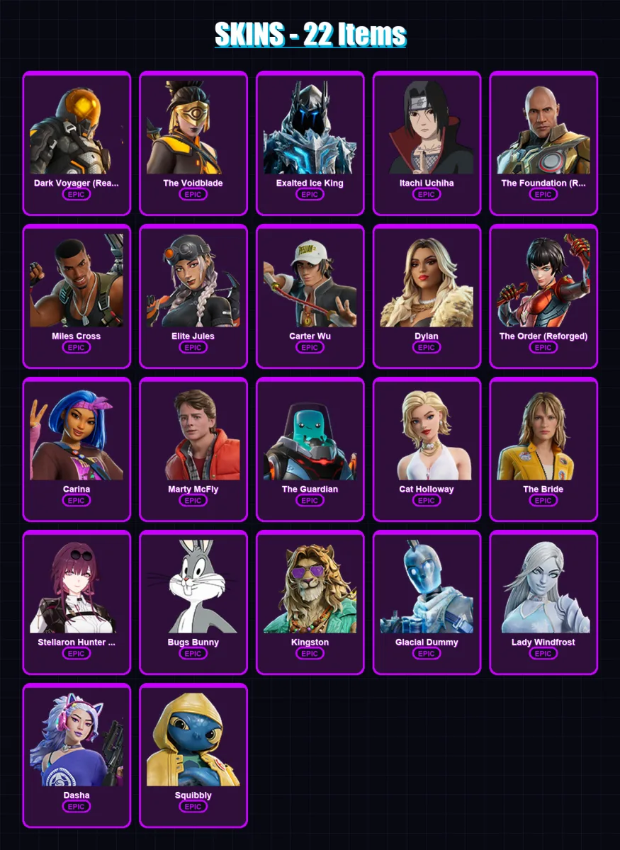[PC/XBOX/PSN] | Dark Voyager (Reality Redacted) | The Voidblade | Exalted Ice King | 22 skin | Lv581