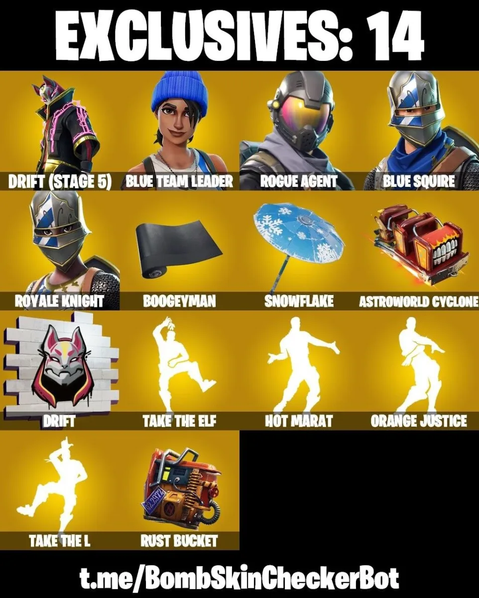 44 Skins Royale Knight , Blue Squire , Hot Marat — Fortnite account