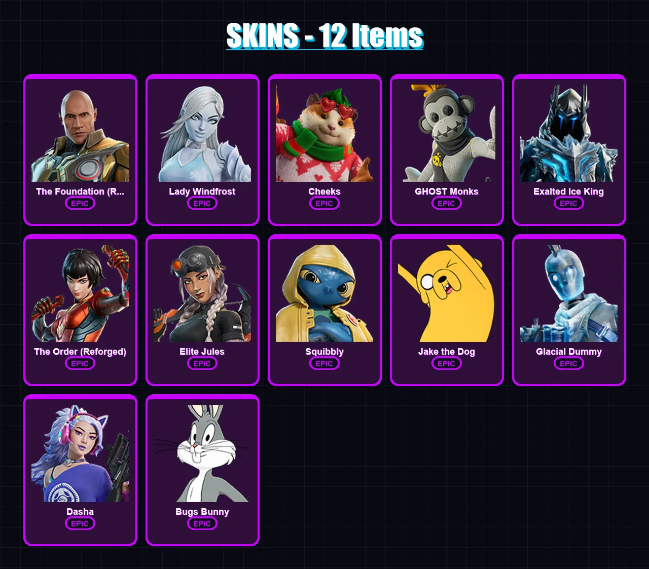 [PC/XBOX/PSN] | The Foundation (Reforged) | Lady Windfrost | Cheeks | 12 skin | Lv532