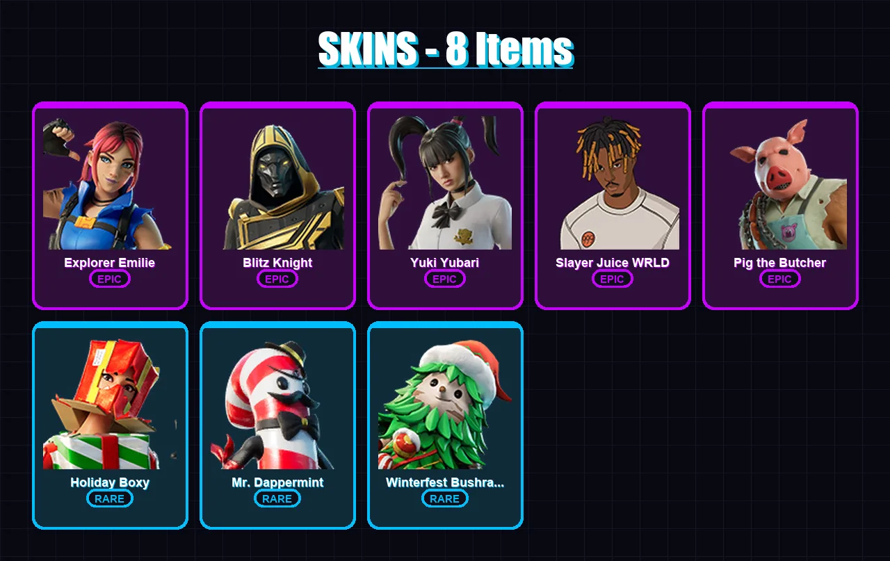 [PC/XBOX/PSN] | Explorer Emilie | Blitz Knight | Yuki Yubari | 8 skin | Lv466