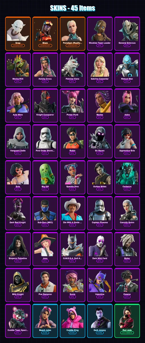[PS4/PS5/XBOX/PC] | Snap | Blaze | Paradigm (Reality-659) | 45 skin | Lv436