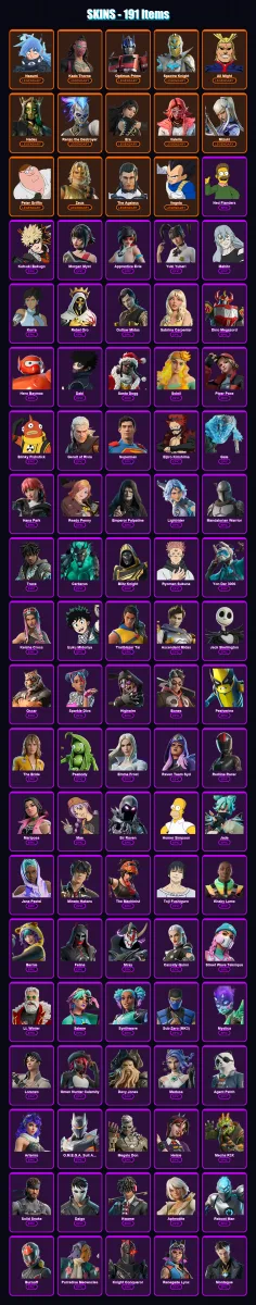 [PC/PSN] | Nezumi | Kado Thorne | Optimus Prime | Spectra Knight | All Might | 191 skin | 220 pickaxe | 193 emote | 138 glider | Lv1567 — Fortnite account