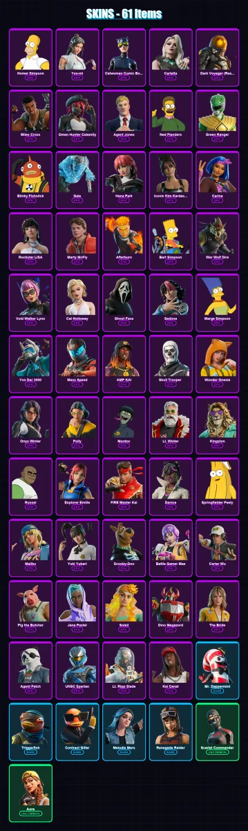 [PC/PSN] | Homer Simpson | Yoo-mi | Catwoman Comic Book Outfit | 61 skin | Lv579