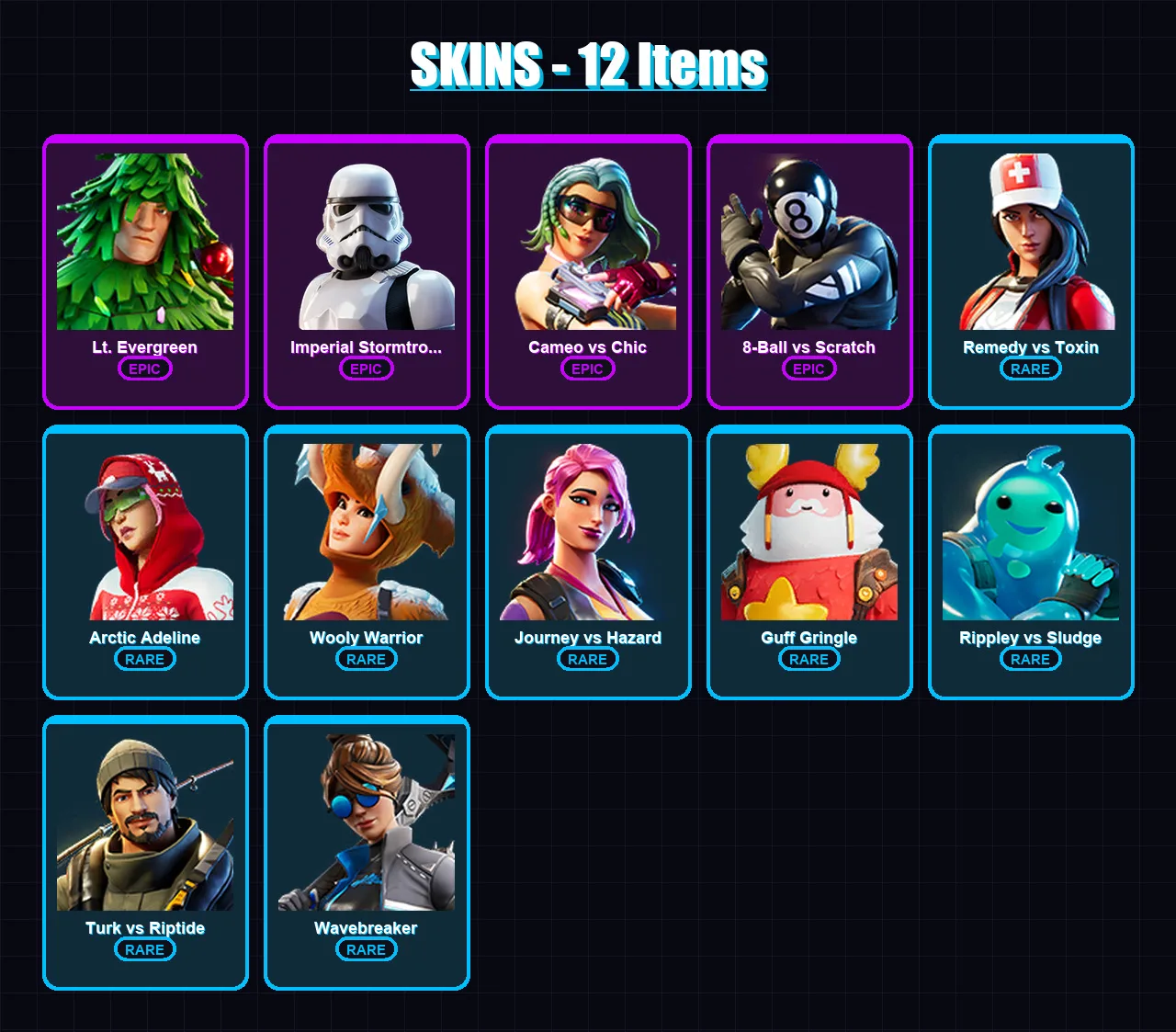 [PC/XBOX/PSN] | Lt. Evergreen | Imperial Stormtrooper | Cameo vs Chic | 12 skin | Lv120