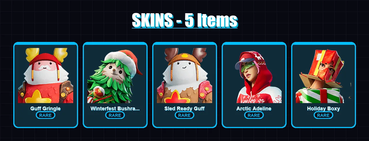 [PC/XBOX/PSN] | Guff Gringle | Winterfest Bushranger | Sled Ready Guff | 5 skin | Lv31 — Game account