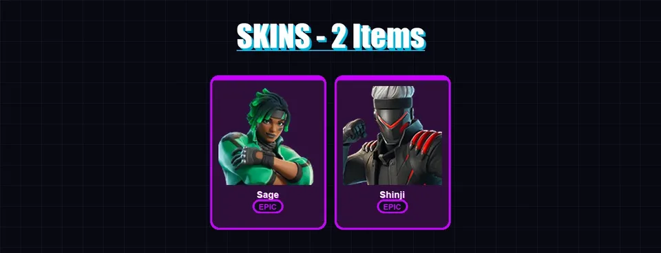 [PS4/PS5/XBOX/PC] | Sage | Shinji | 2 skin | 6 pickaxe | 2 emote | 3 glider | Lv10 — main preview