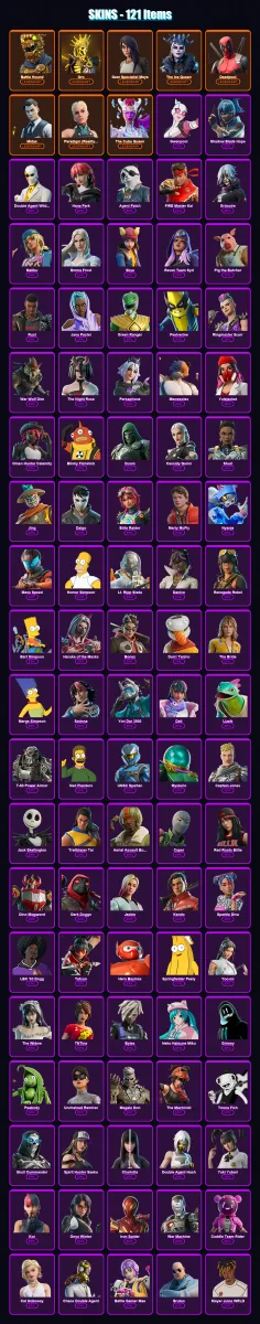 [SWITCH/XBOX/PSN/PC] | Battle Hound | Oro | Gear Specialist Maya | The Ice Queen | Deadpool | 121 skin | 148 pickaxe | 128 emote | 103 glider | Lv18