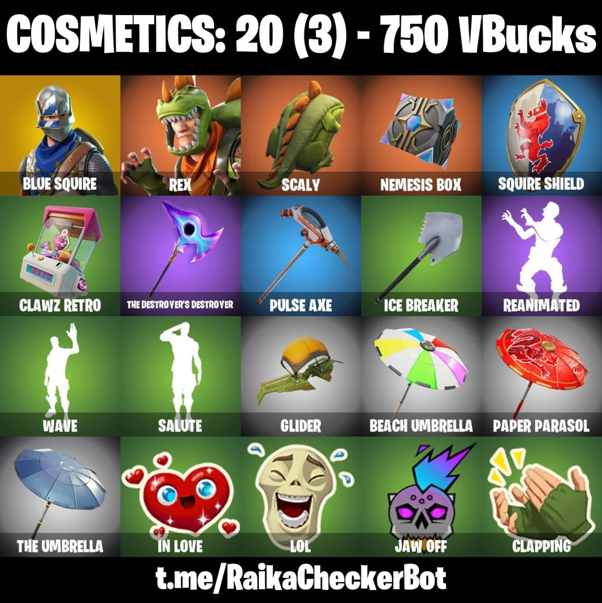 2 Skins PC/PSN/XBOX Blue Squire Rex — Fortnite account