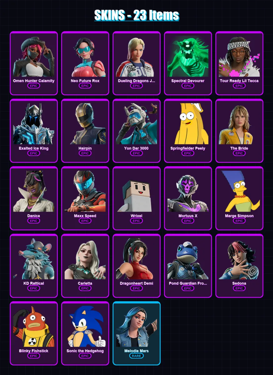 [PS4/PS5/XBOX/PC] | Omen Hunter Calamity | Neo Future Rox | Dueling Dragons Jackie | 23 skin | Lv92