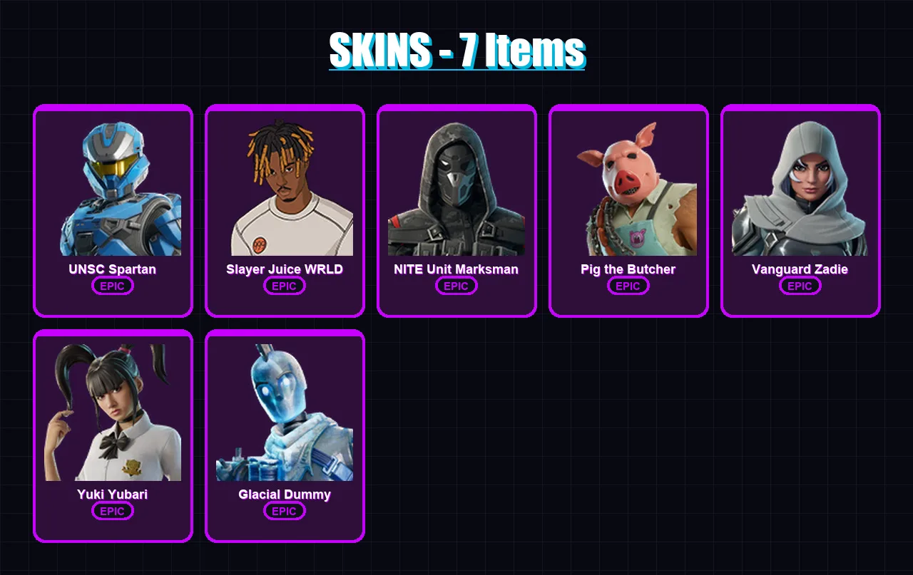 [PS4/PS5/XBOX/PC] | UNSC Spartan | Slayer Juice WRLD | NITE Unit Marksman | 7 skin | Lv691