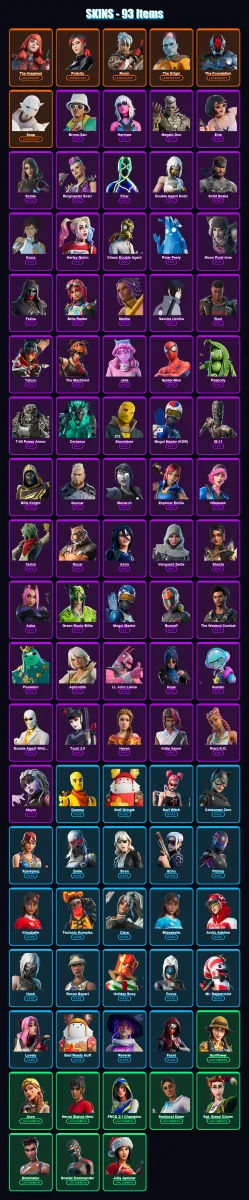 [PC/XBOX/PSN] | The Imagined | Polarity | Ronin | The Origin | The Foundation | 93 skin | 108 pickaxe | 51 emote | 71 glider | Lv1377