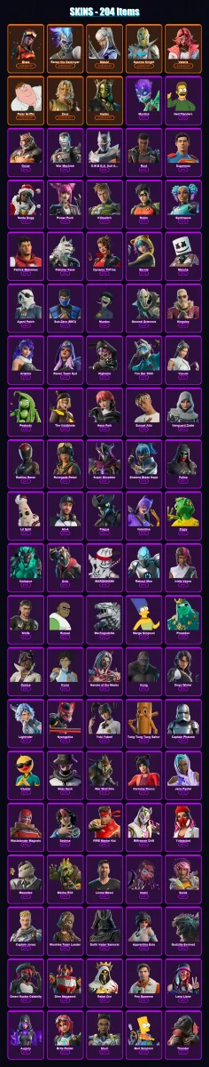 [PS4/PS5/PC] | Blaze | Renzo the Destroyer | Mizuki | Spectra Knight | Valeria | 204 skin | 246 pickaxe | 197 emote | 148 glider | Lv2123
