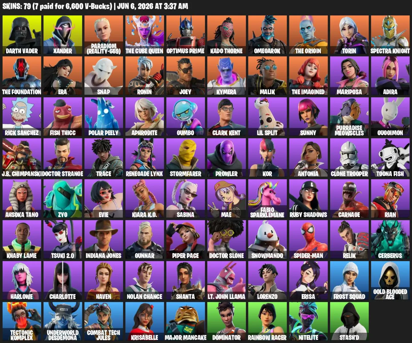 79 | Omegarok — Fortnite account