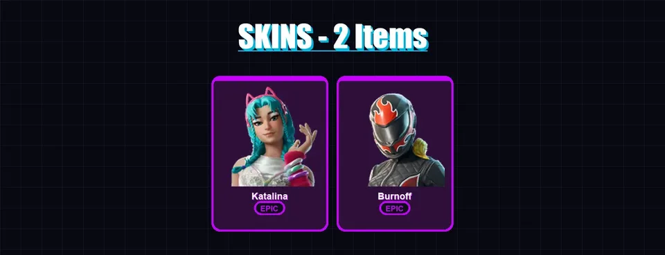 [PC/XBOX/PSN] | Katalina | Burnoff | 2 skin | 5 pickaxe | 3 emote | 5 glider | Lv38 — main preview