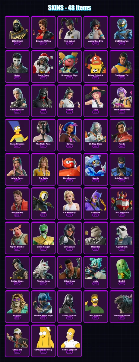 [PS4/PS5/XBOX/PC] | Blitz Knight | Dynamo TNTina | Yuki Yubari | 48 skin | Lv1316