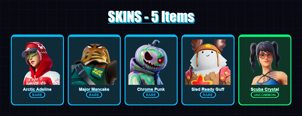 [SWITCH/XBOX/PSN/PC] | Arctic Adeline | Major Mancake | Chrome Punk | 5 skin | Lv800