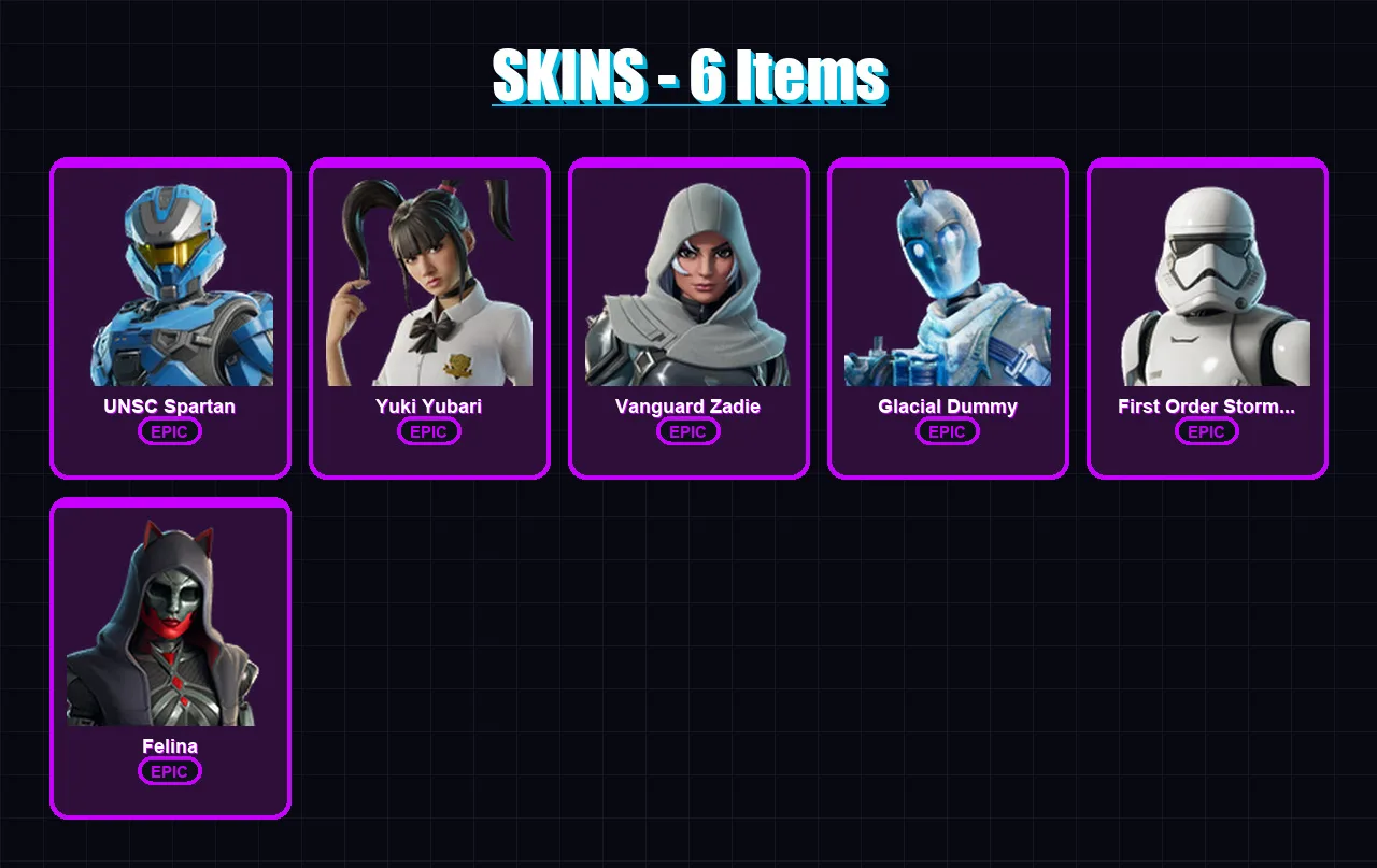 [PC/XBOX/PSN] | UNSC Spartan | Yuki Yubari | Vanguard Zadie | 6 skin | Lv625