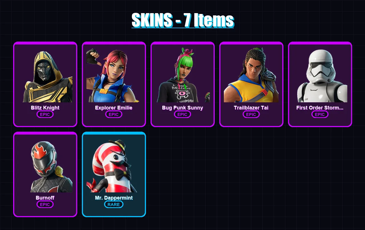 [PC/XBOX/PSN] | Blitz Knight | Explorer Emilie | Bug Punk Sunny | 7 skin | Lv122