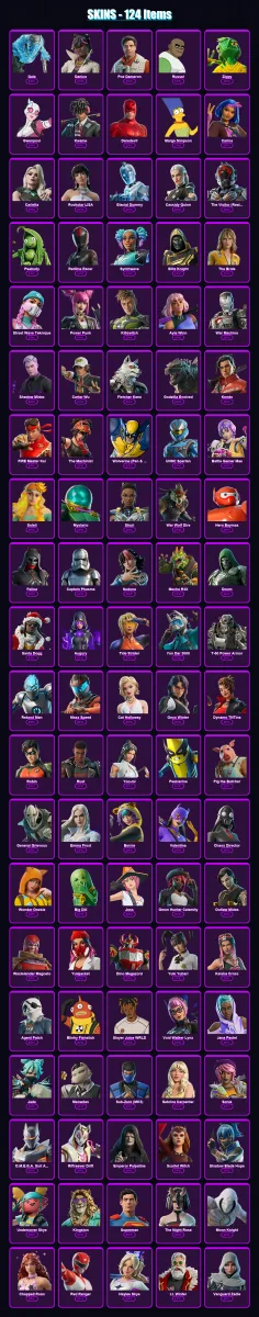 [SWITCH/PC] | Gale | Danica | Poe Dameron | Russel | Ziggy | 124 skin | 169 pickaxe | 137 emote | 99 glider | Lv1664