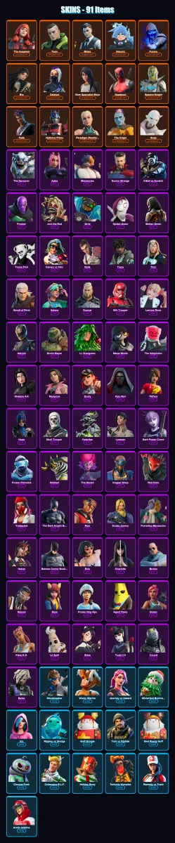 [PC/PSN] | The Imagined | Twyn | Midas | Nezumi | Fusion | 91 skin | 90 pickaxe | 69 emote | 82 glider | Lv1024