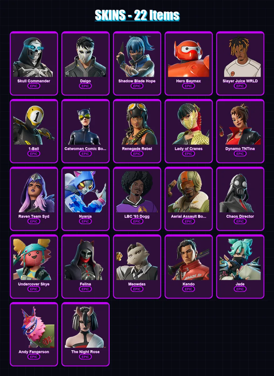 [PS4/PS5/XBOX/PC] | Skull Commander | Daigo | Shadow Blade Hope | 22 skin | Lv391