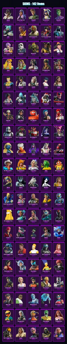 [PC/PSN] | Danica | Raven Team Syd | Killswitch | Bunnii O'Hare | Beast Boy | 142 skin | 173 pickaxe | 112 emote | 89 glider | Lv804