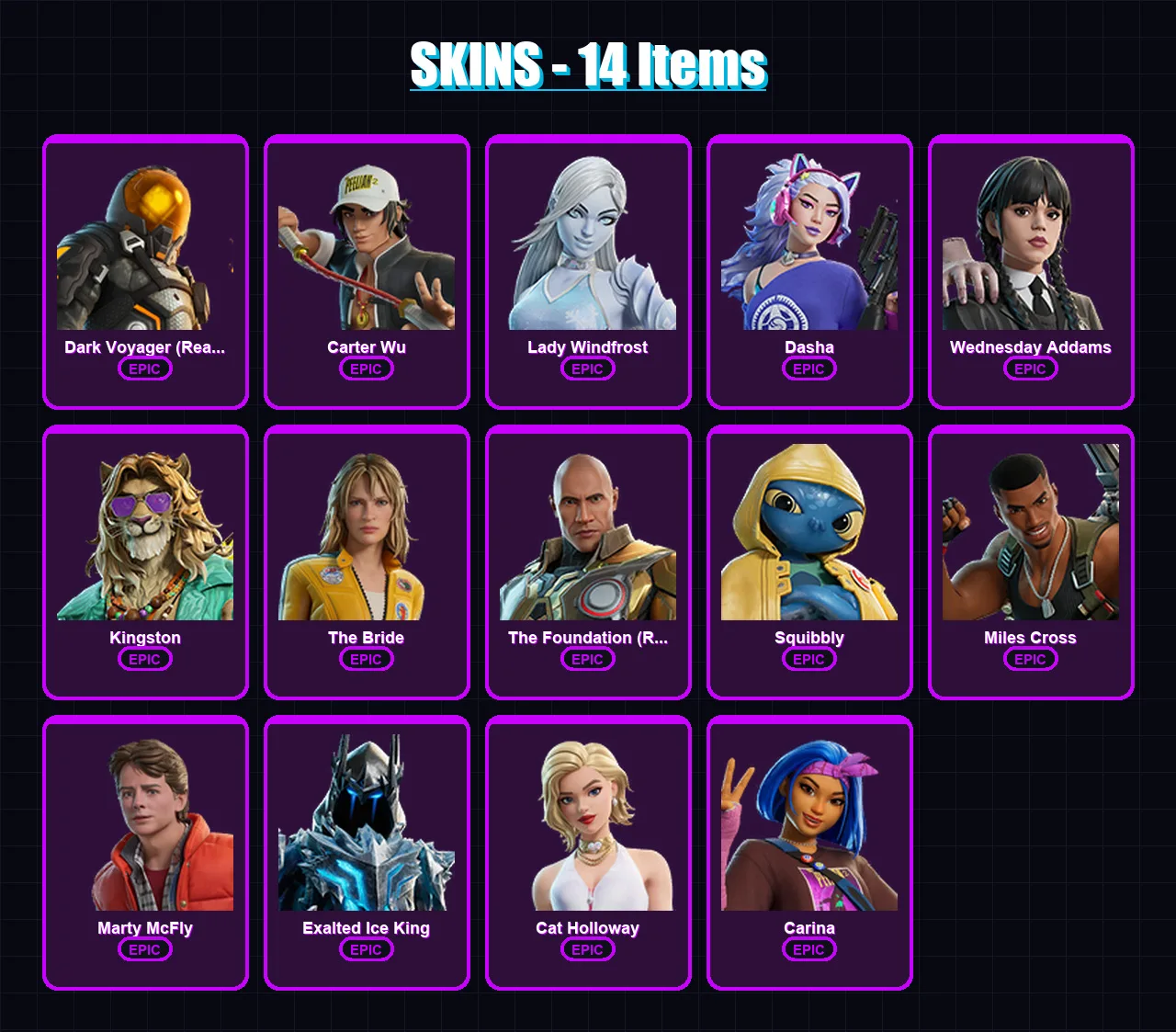 [PC/PSN] | Dark Voyager (Reality Redacted) | Carter Wu | Lady Windfrost | 14 skin | Lv296