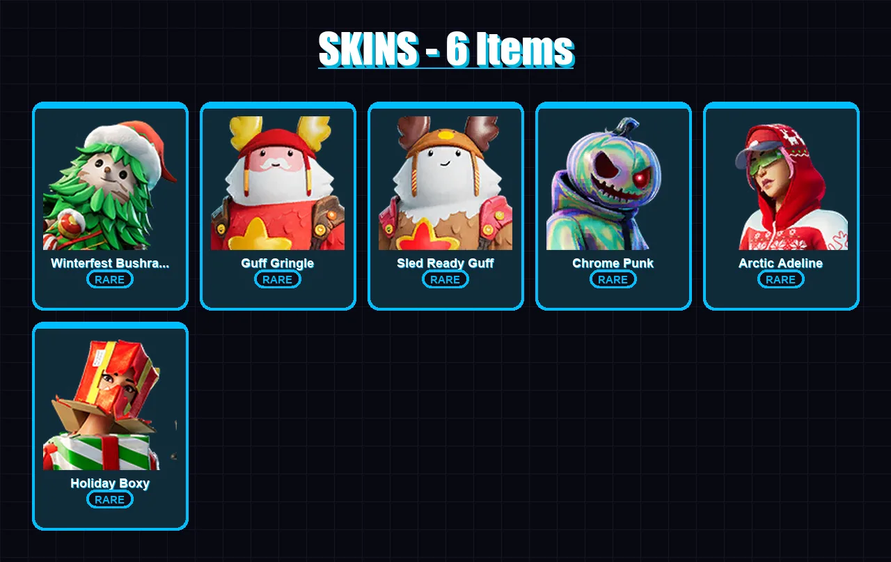 [PC/XBOX/PSN] | Winterfest Bushranger | Guff Gringle | Sled Ready Guff | 6 skin | Lv116