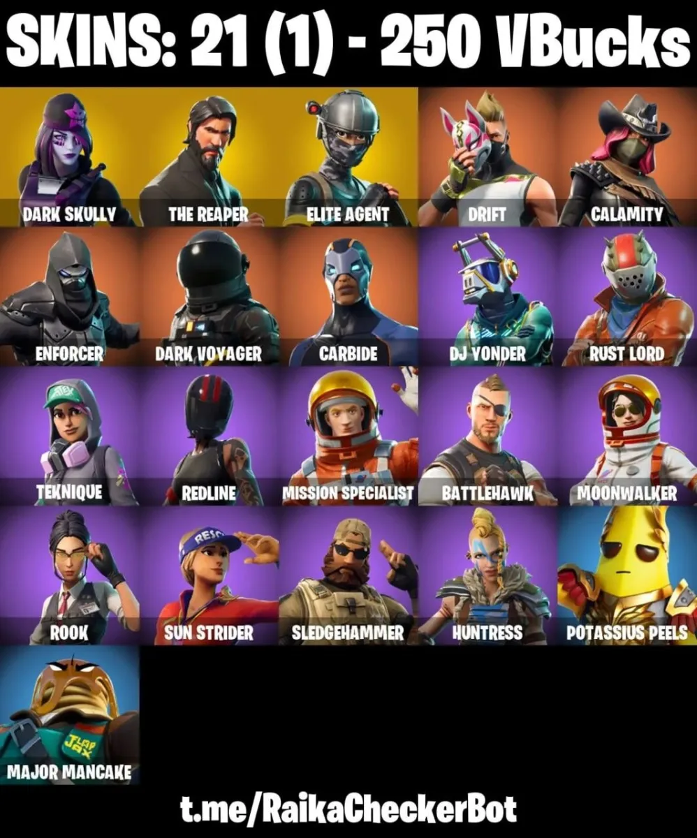 21Skins The Reaper Dark Skully Can Change Email — Fortnite account