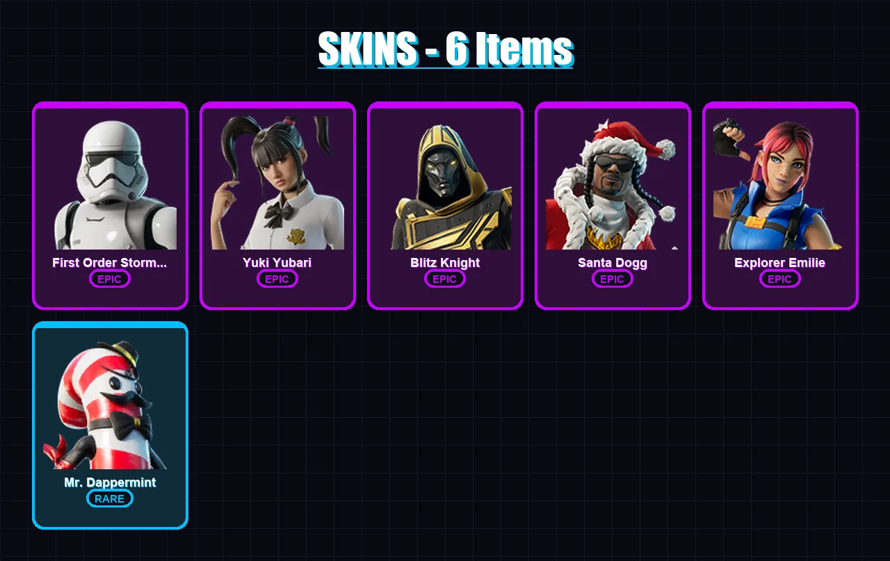 [SWITCH/XBOX/PSN/PC] | First Order Stormtrooper | Yuki Yubari | Blitz Knight | 6 skin | Lv138